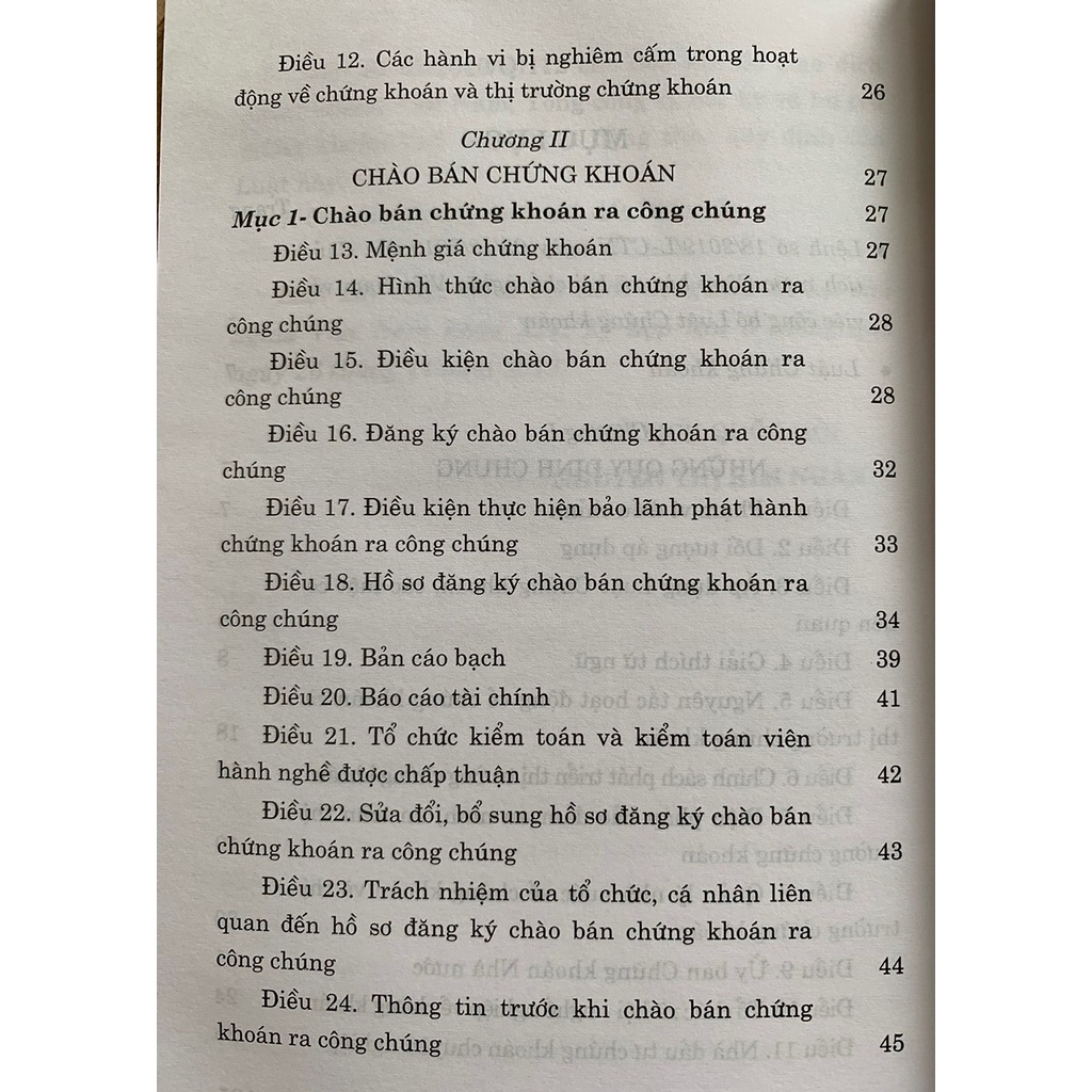 Luật Chứng Khoán (Hiện Hành)