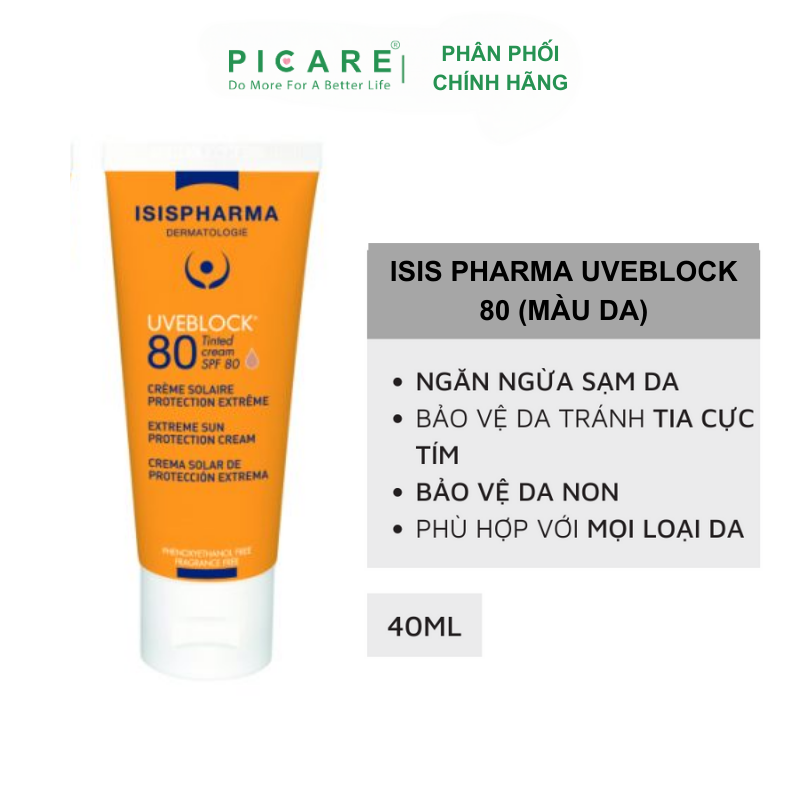 Isis pharma uveblock 80 tinted 40ml