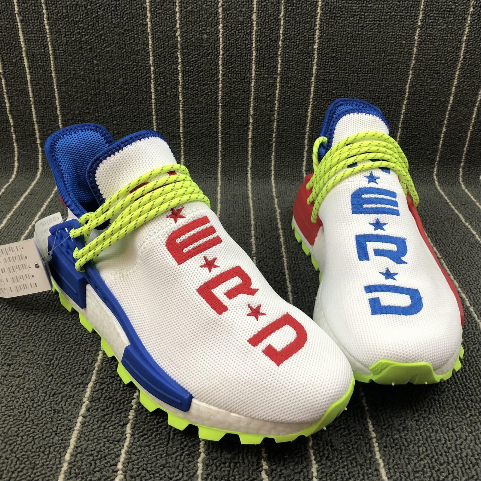 [Hàng Mới] Giày thể thao Human Race NMD Pharrell Nerd  đen trắng đế xanh