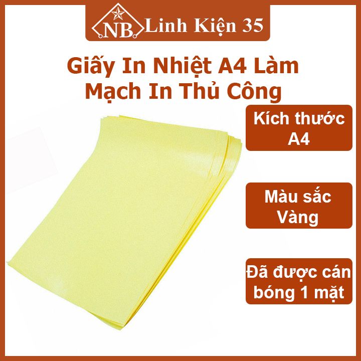 Giấy in nhiệt A4 - 1 tờ, in làm mạch điện tử thủ công