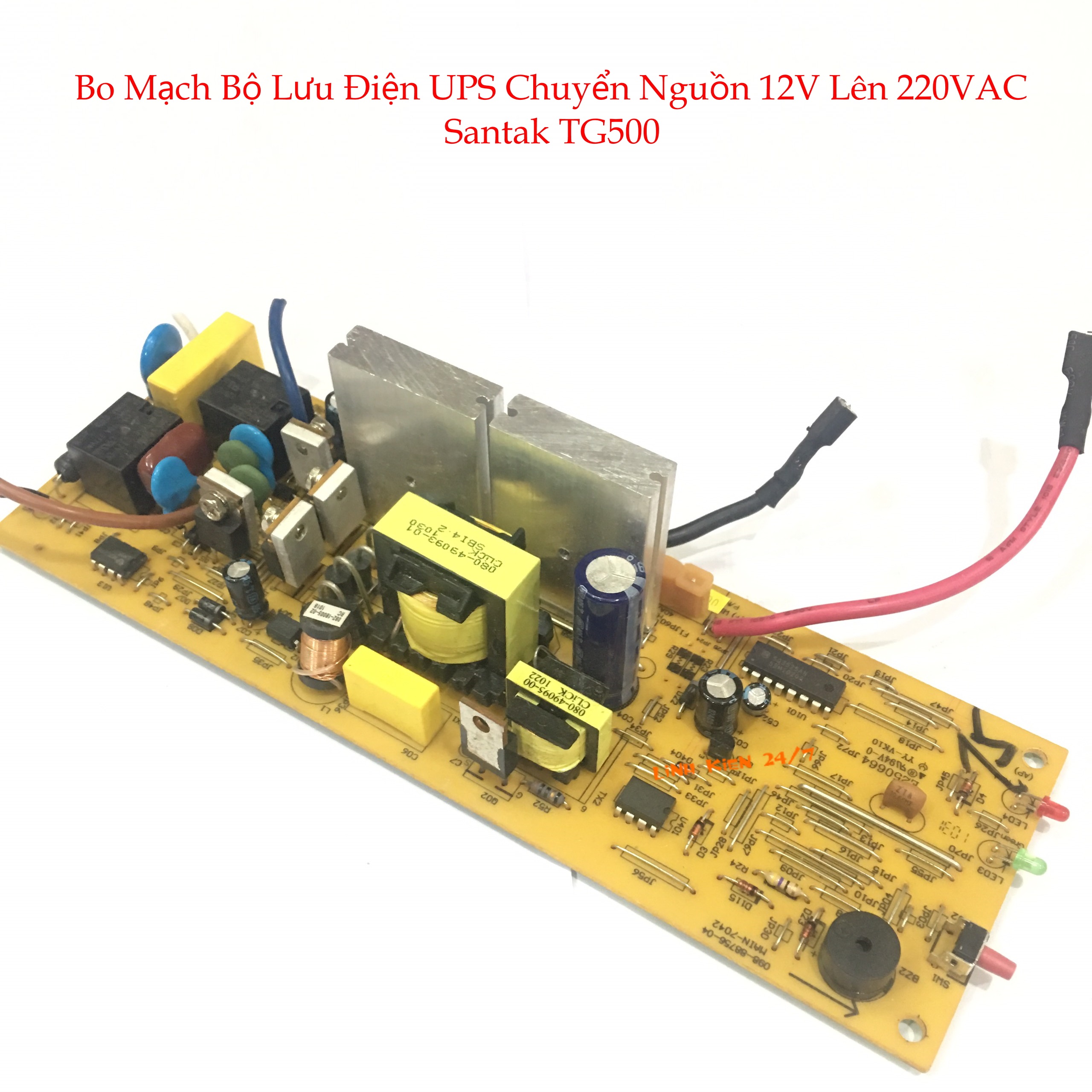 Bo mạch bộ lưu điện ups chuyển nguồn 12v lên 220vac santak tg500