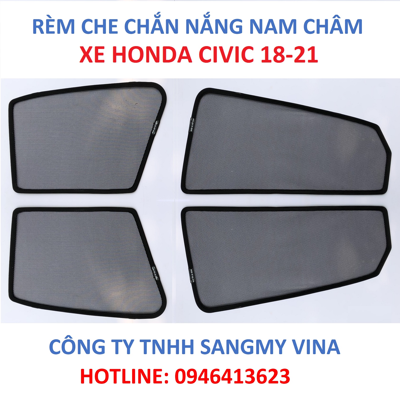 RÈM CHE NẮNG NAM CHÂM HONDA CIVIC 2018-2021