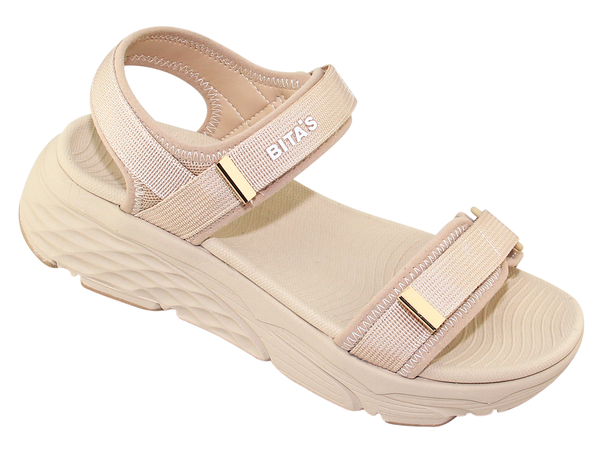 Sandal nữ Bita's SEFYH.02 (Đen + Hồng + Kem + Vàng bò)
