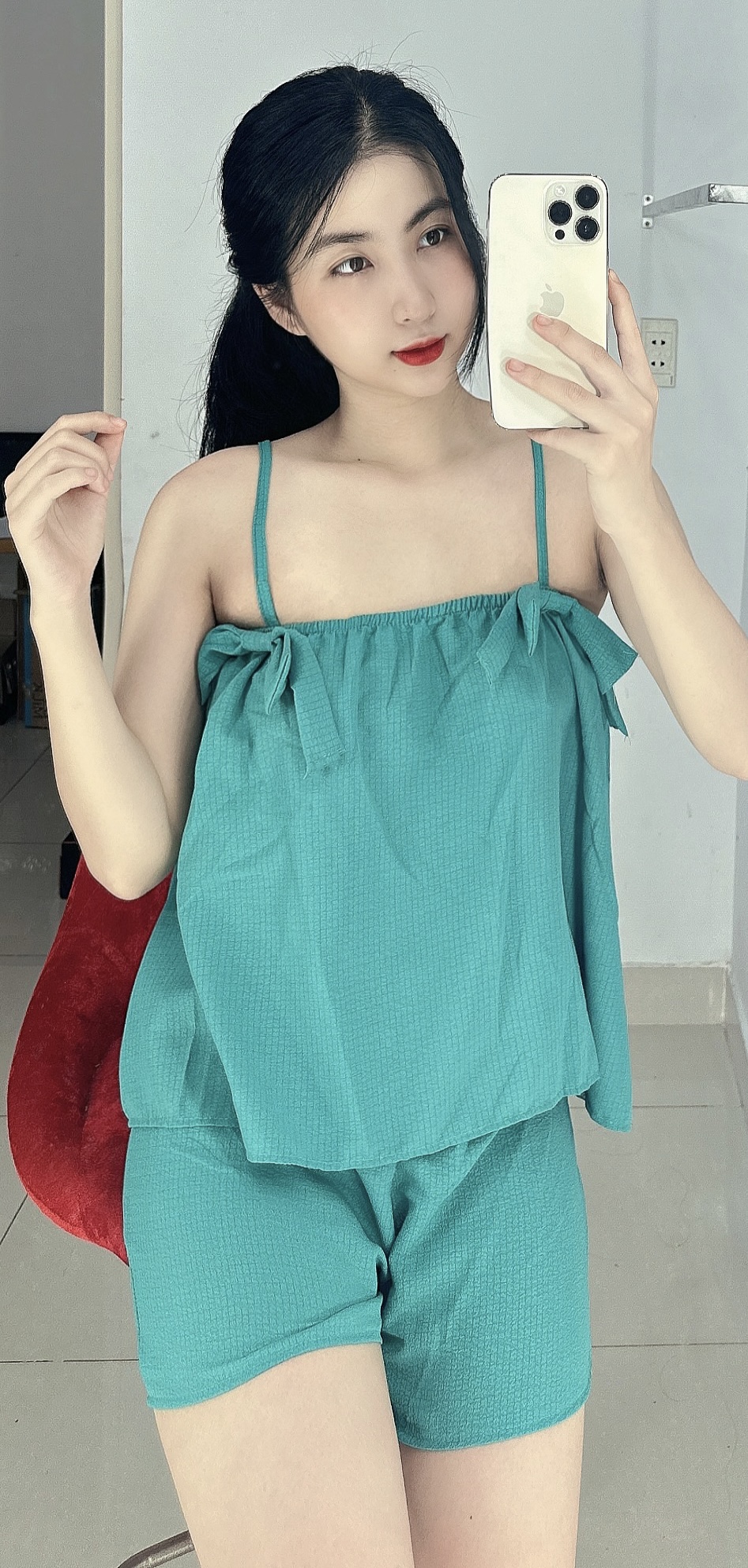 Đồ Bộ Đùi Nữ Vải Xốp Nhật Đẹp - Thanh Lịch Freesize Dưới 57kg