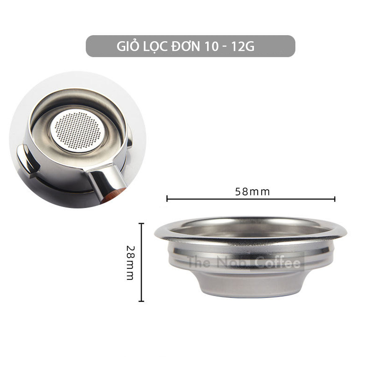 Giỏ lọc cà phê espresso 58mm
