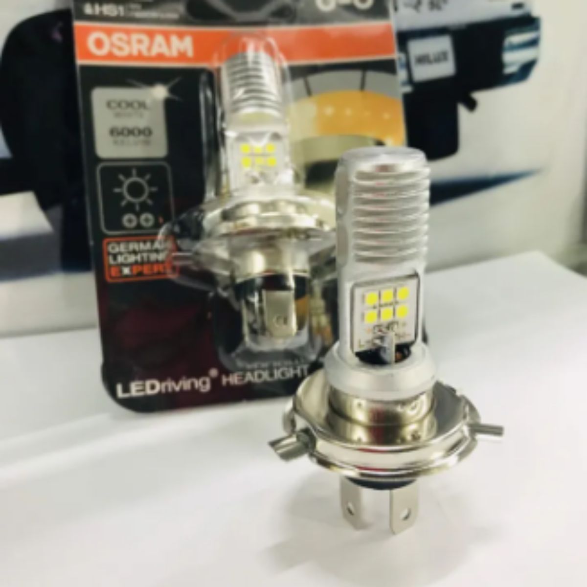 Đèn Pha Led OSRAM Chân H4,M5 với 6 Tim Led Dành Cho Xe Máy siêu sáng