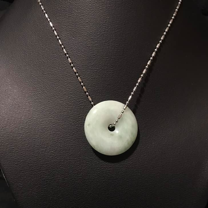 [HCM]MẶT DÂY CHUYỀN ĐỒNG ĐIẾU CẨM THẠCH TRẮNG THIÊN NHIÊN