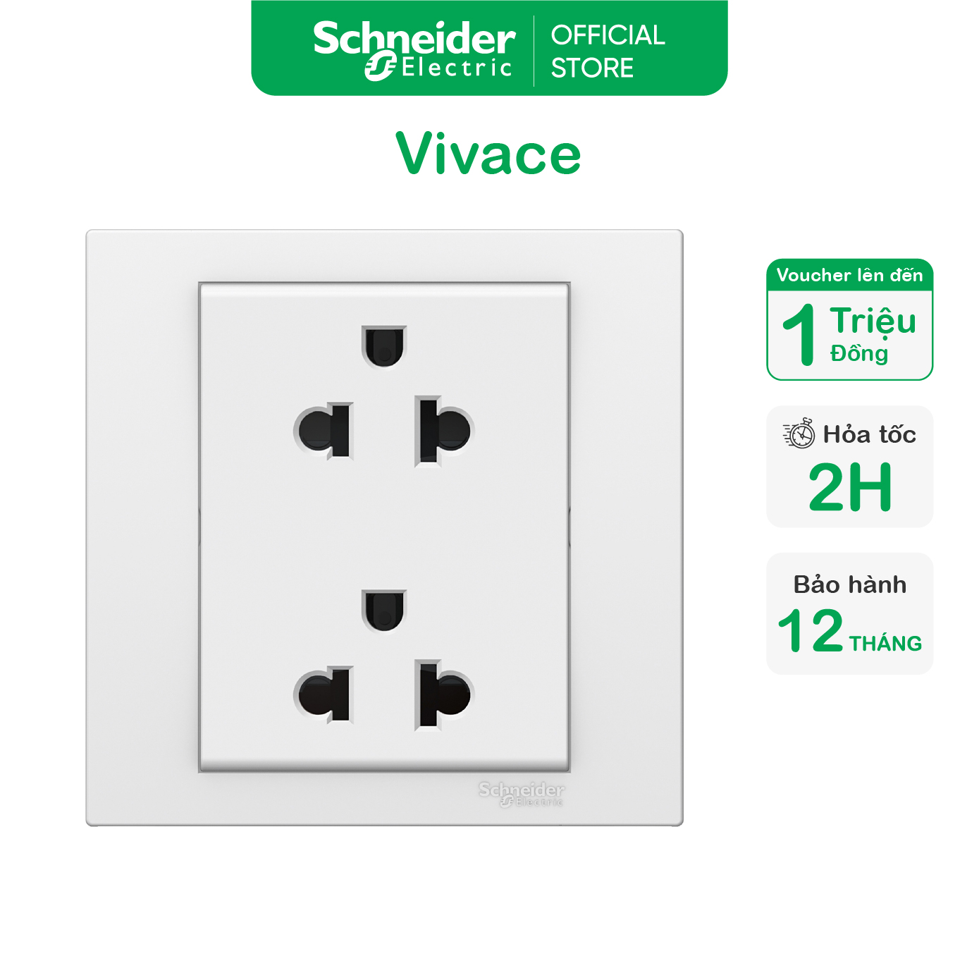 Ổ cắm đơn/ đôi 3 chấu 16a màu trắng/ xám bạc vivace - schneider electric - kb426uest_g19 kb426uest_as_g19 kb426ues2_we_g19 kb426ues2_as_g19