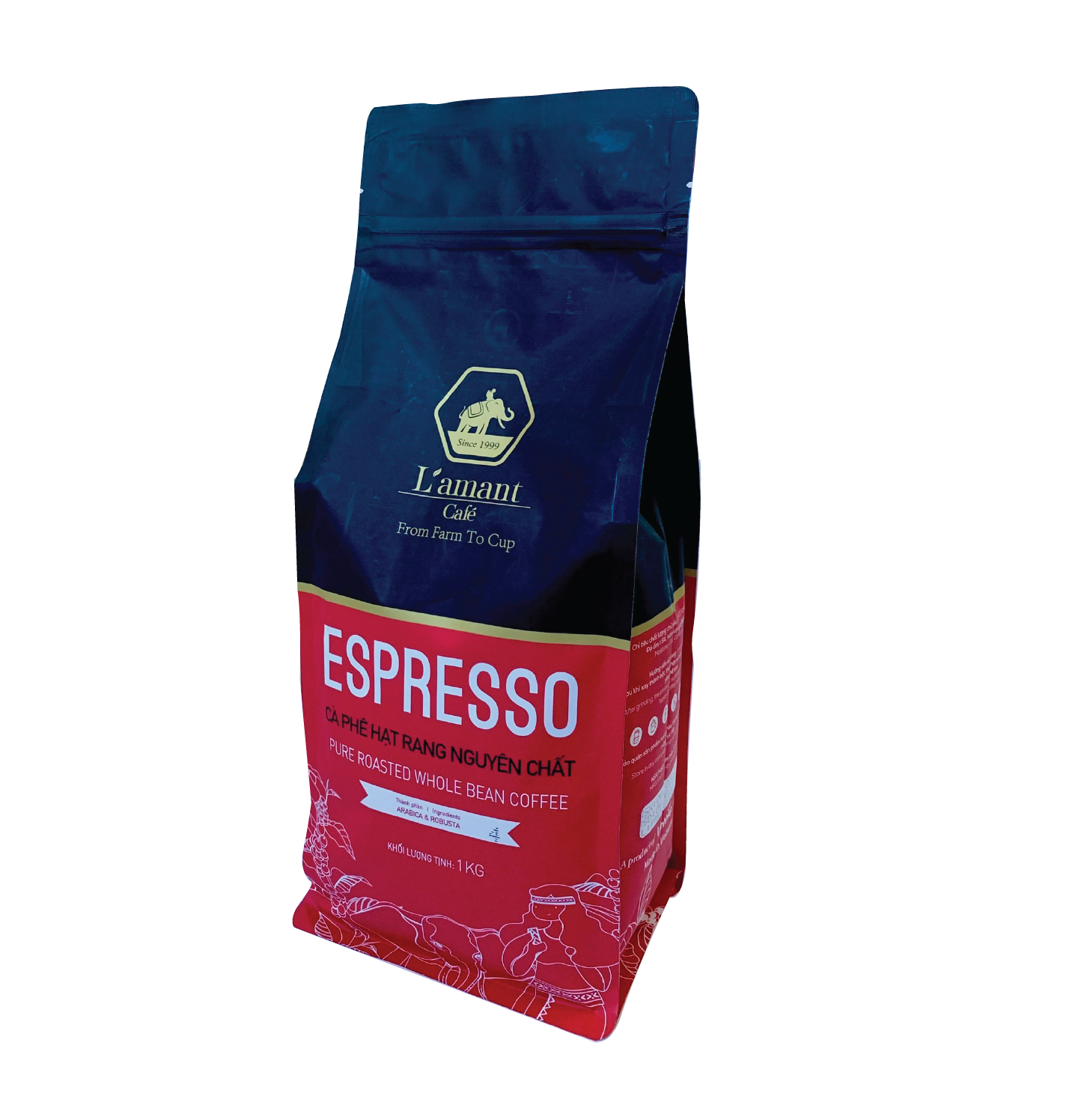 Cà phê hạt rang L’amant Espresso số 04 - L’amant No.04 Espresso Roasted Coffee