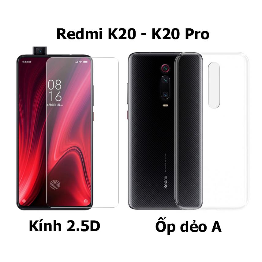 Bộ ốp lưng dẻo và kính cường lực Redmi K20 - Redmi K20 Pro