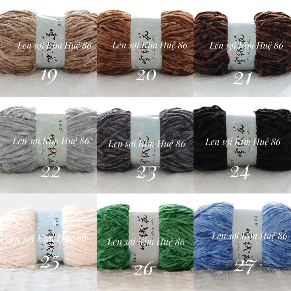 Len nhung 3mm siêu mềm mịn cuộn 100g