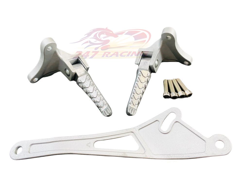 COMBO gác Chân Take Malai màu BẠC kèm Pass treo Pô gắn Exciter 150 Hàng CNC Siêu Đẹp cứng cáp,Sản phẩm chất lượng
