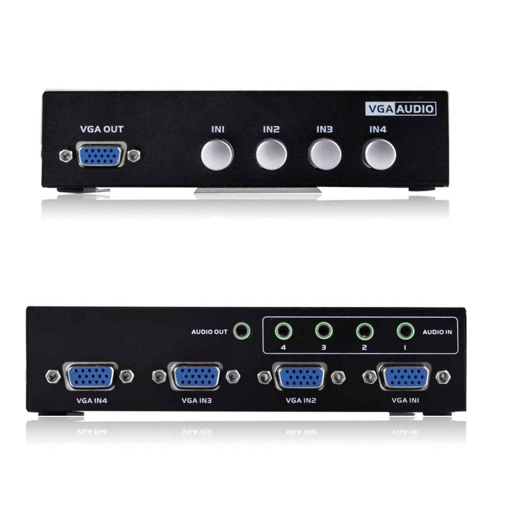 Bộ gộp VGA 4 cổng vào 1 cổng ra MT- Viki (VGA 4 in 1 out Switch)