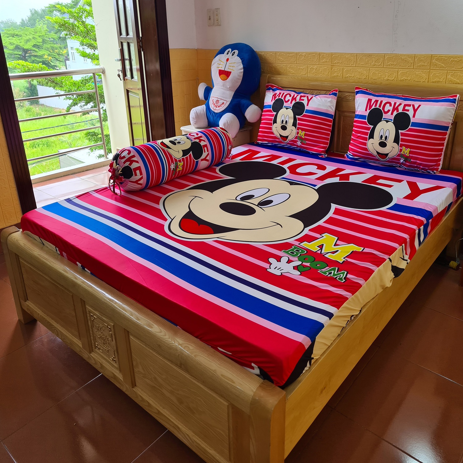 BỘ DRAP THUN Ý 5D 4 MÓN 1M6 & 1M8X2M TY62