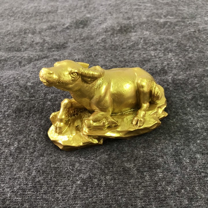 [HCM]Tượng Con Trâu Vàng Màu: trắng 10 x 5.5 x 7cm (Dài X Rộng X Cao)-TMT Collection - SP005039