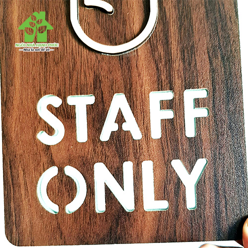 Bảng gỗ decor trang trí SHOP 🚀STAFF ONLY🚀 (tặng kem móc treo tường)