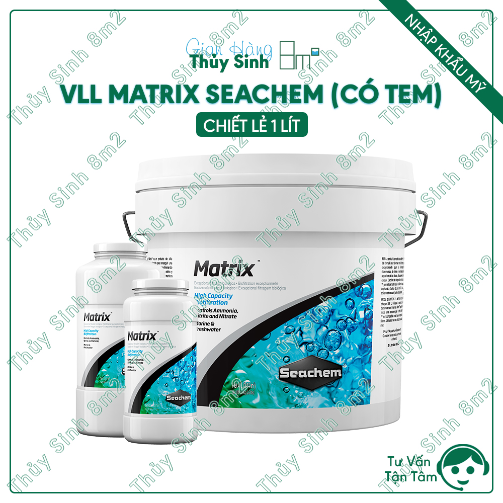 (Lẻ 1 Lít) SEACHEM Matrix & Matrix Pond Vật Liệu Lọc Hồ Cá | 8m2