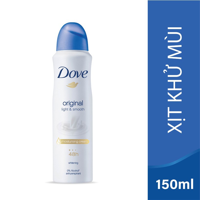 Xịt khử mùi dưỡng da Dove Original 150ml