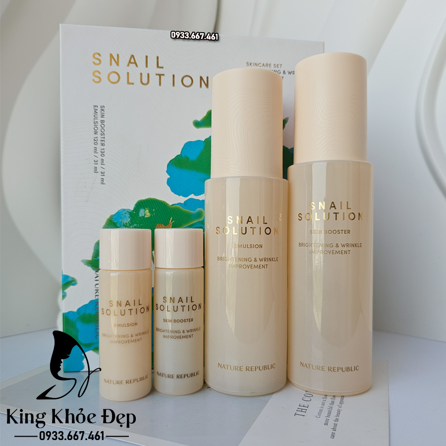 [HCM]Bộ Dưỡng Da Nature Republic Snail Solution Set