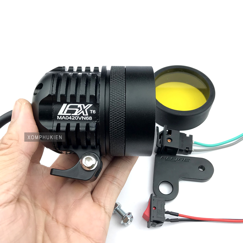 [HCM]Đèn Trợ Sáng L6X Kính Ánh Tím [ Kèm Full Phụ Kiện ]