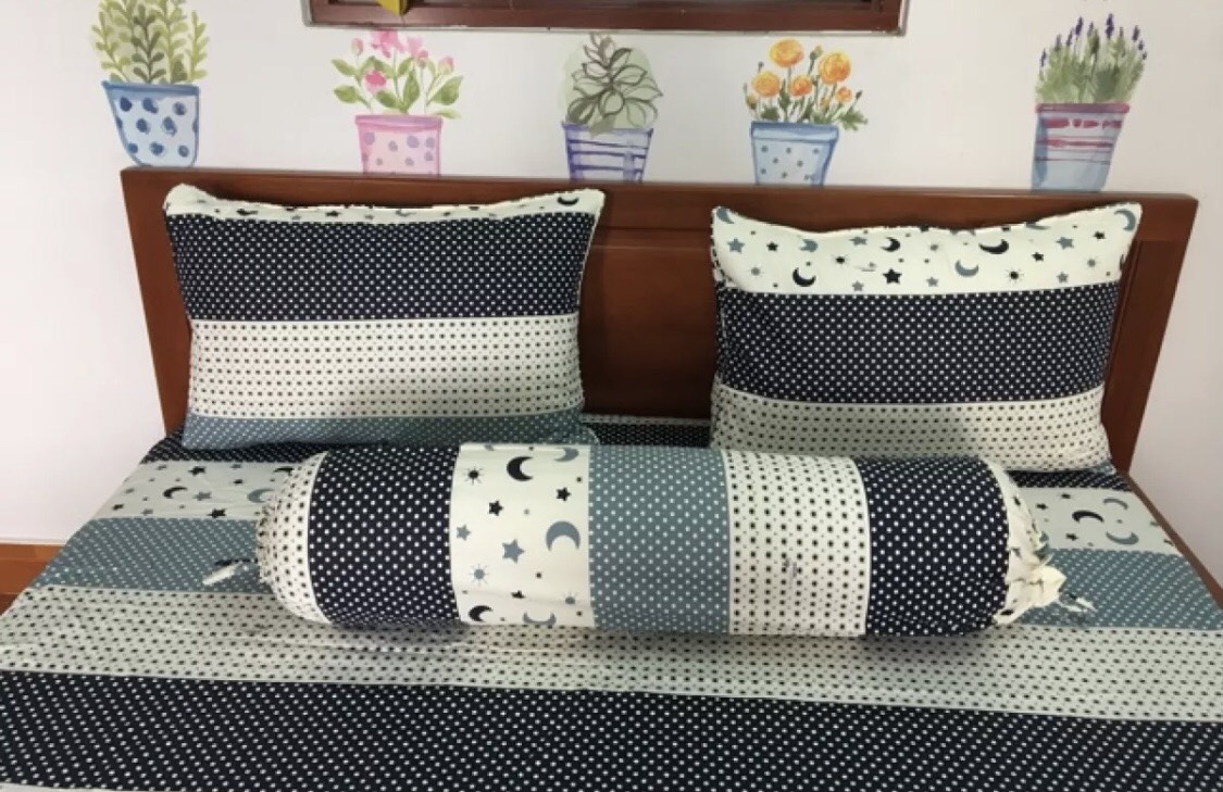 Bộ Drap Cotton Thắng Lợi 4 Món (CHAT Để Chọn Màu)