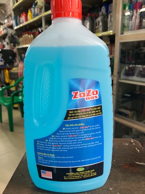 [HCM]NƯỚC RỬA KÍNH ZOZO WAX 2L