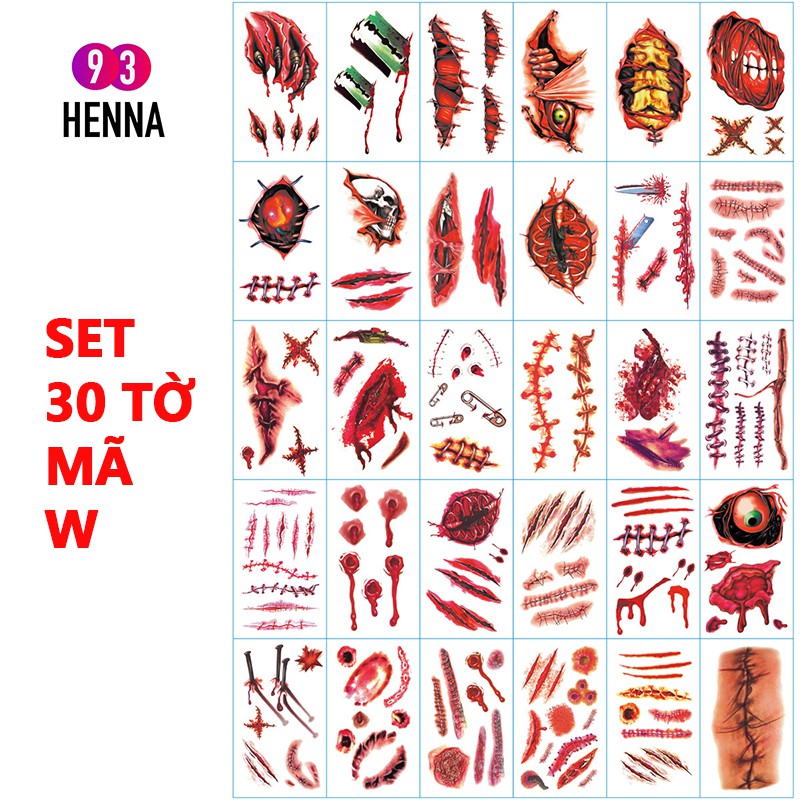 [HOT SALE] Hình Xăm Dán Mini Chống Thấm Nước Combo 30 Tấm (10x6cm)