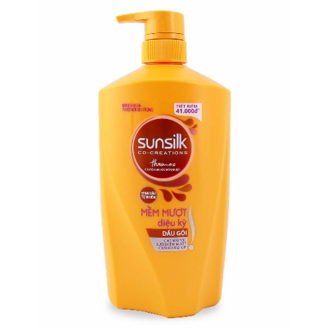 Dầu gội đầu sunsilk vàng mềm mượt diệu kỳ chai 900g