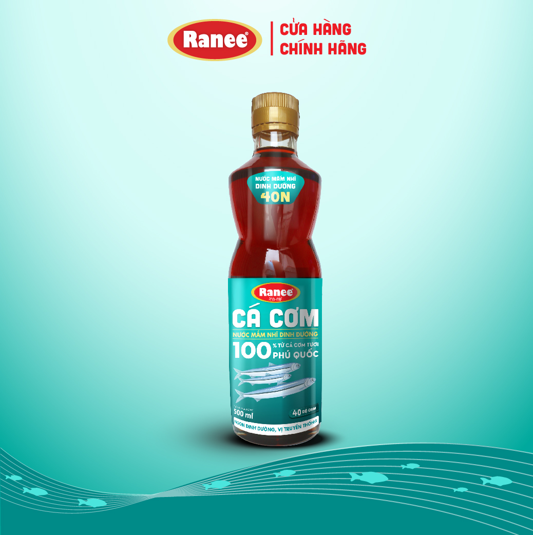 {Đơn 199k tặng hộp bơ -399k tặng vá gỗ} Nước mắm nhĩ dinh dưỡng Ranee Cá Cơm 40 ĐỘ ĐẠM chai 500ml