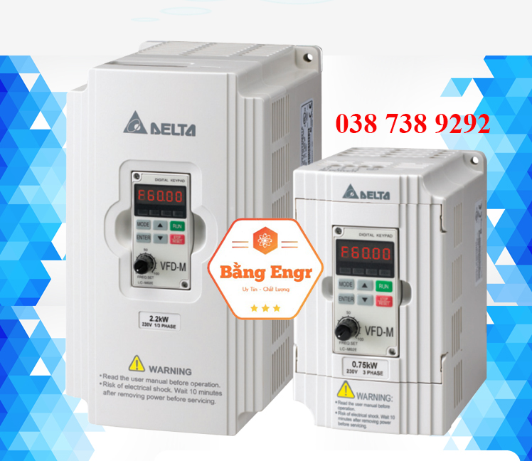 Biến tần Delta VFD-M vào 3 pha 380v Ra 3 pha 380v