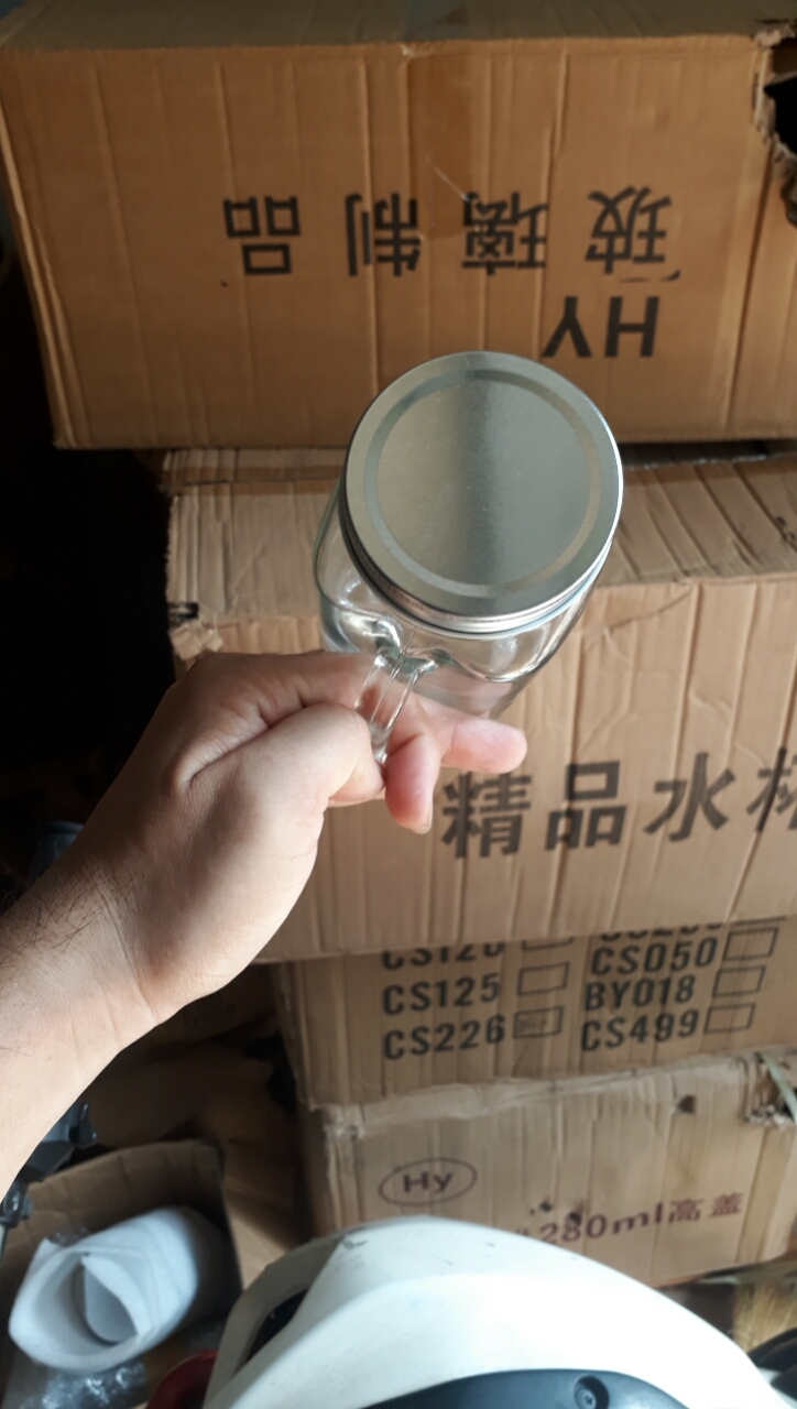 Ly Quai Thủy Tinh CÓ NẮP 480ML