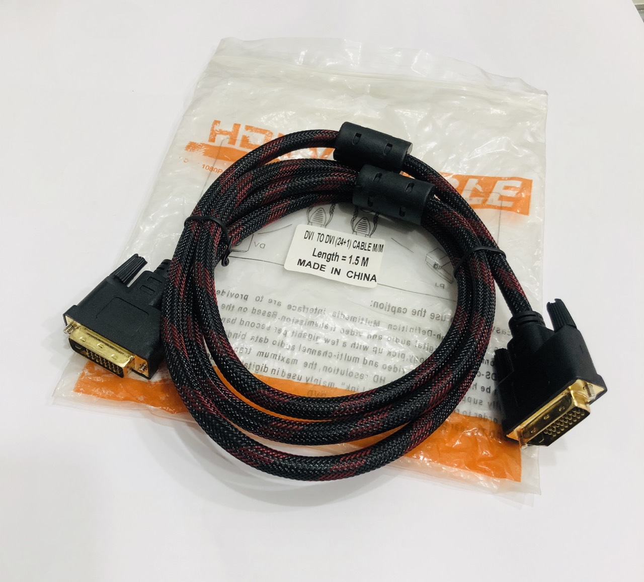 Cáp 2 đầu dvi boc bù dài 1.5 mét