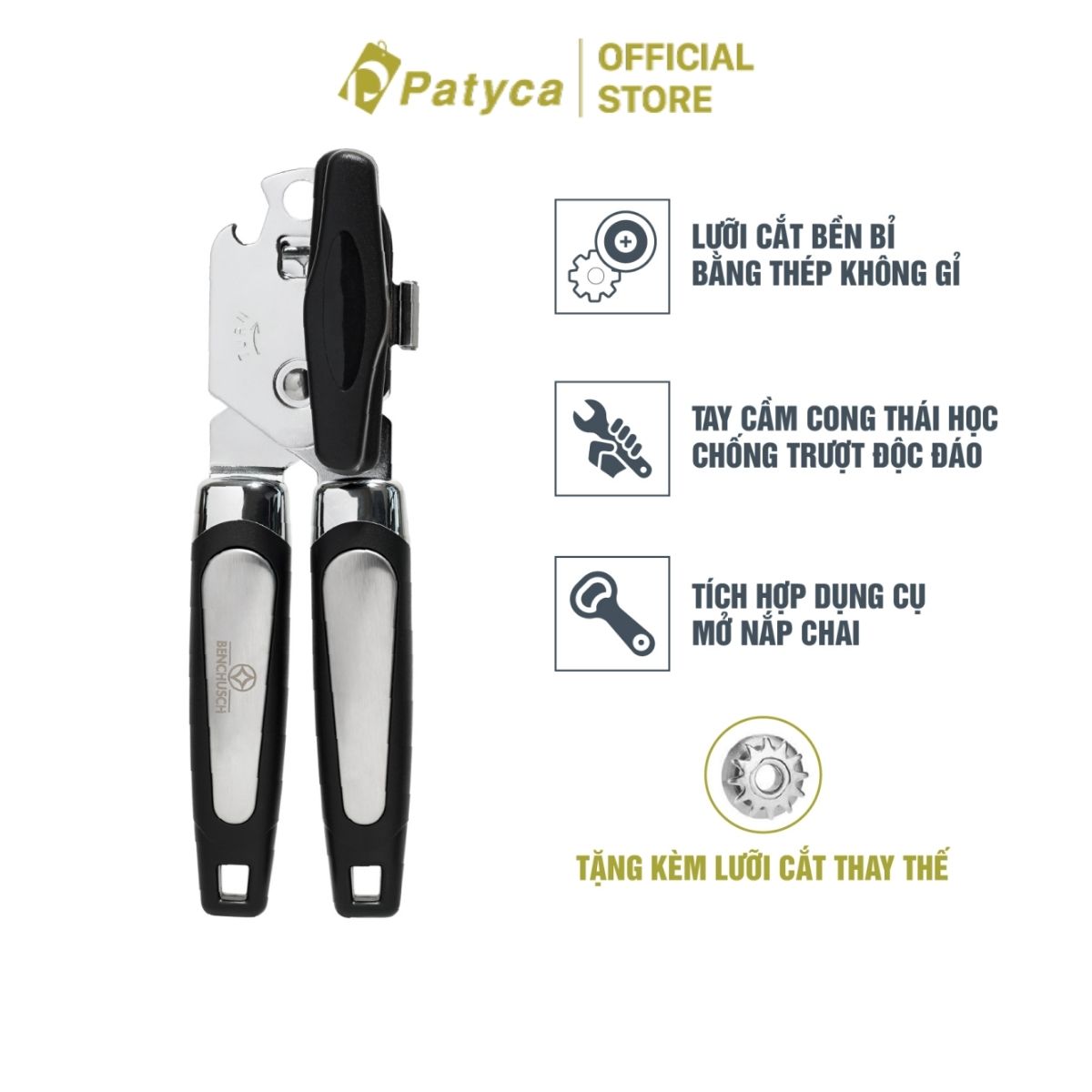 Benchusch Multipurpose Can Opener - Heavy Duty with Stainless Steel