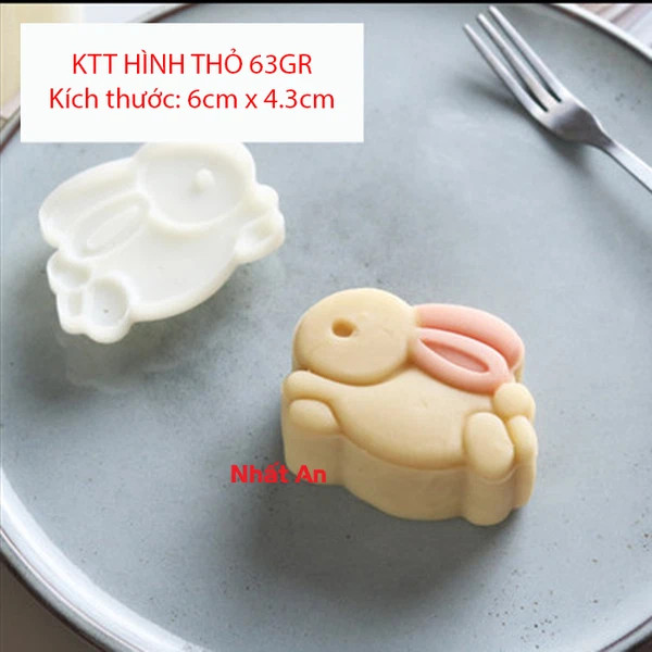 Khuôn trung thu lò xo 1 mặt thỏ 50gr
