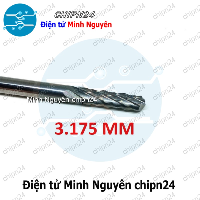 [1 cây] Mũi phay mạch in CNC 3.175mm (Mạch điện tử, PCB) - HH005458