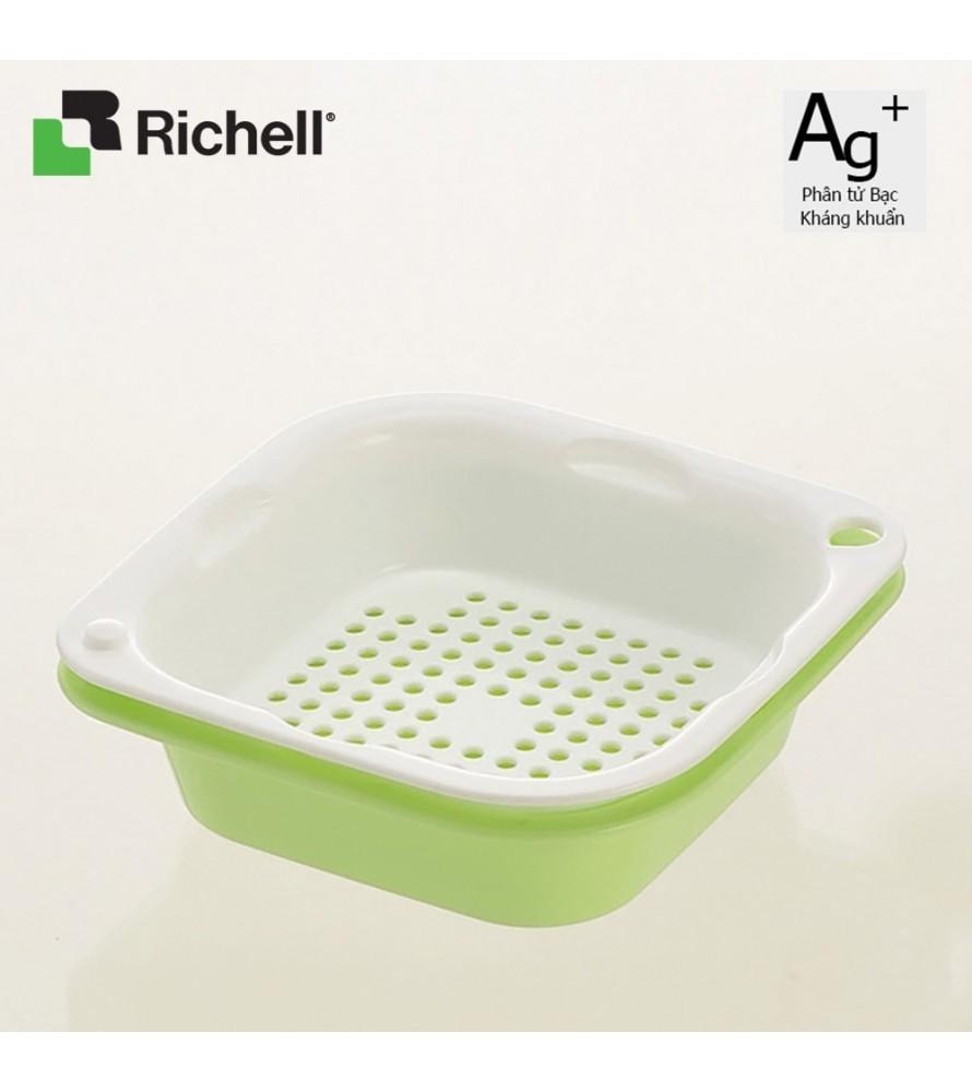 BỘ RỔ CHẬU NHỰA KHÁNG KHUẨN LEI RICHELL (S-XANH LÁ)