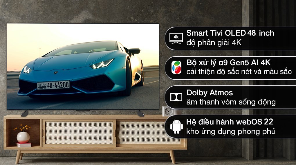 [HCM]Smart Tivi OLED LG 4K 48 inch 48C2PSA (Miễn phí giao tại HCM-ngoài tỉnh liên hệ shop)