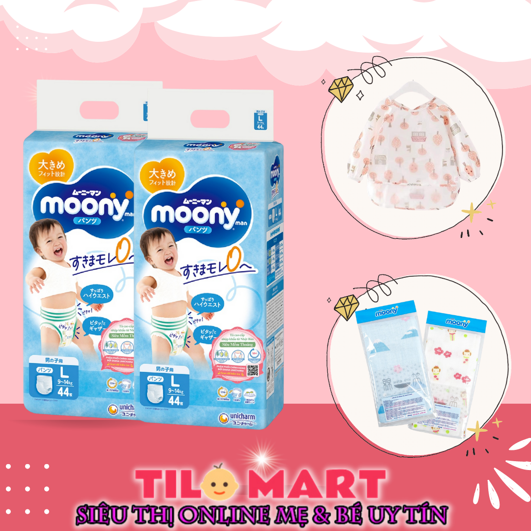 [MẪU MỚI] Bỉm quần/ Tã quần Moony L44 bé trai (L44 boy Moony)