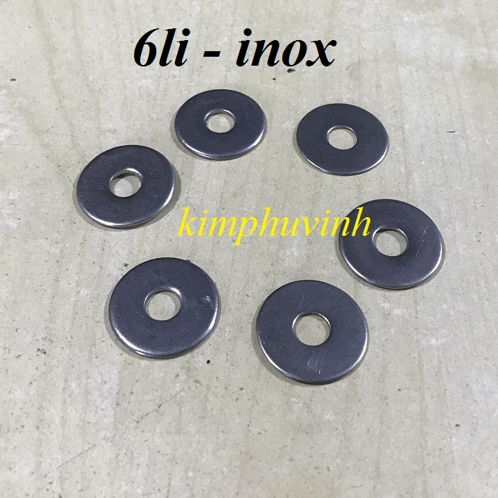 50 cái - m6 vòng đệm inox - long đền 6li inox