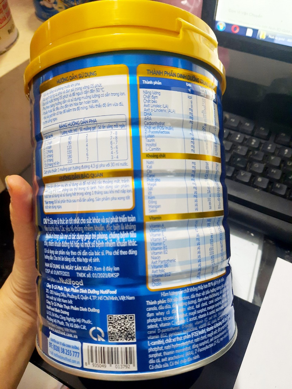 Sữa bột Nuti IQ Gold 1 900g HSD 3-2024