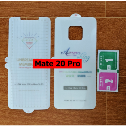 Miếng dán PPF 2 mặt Huawei Mate 20 Pro (mặt trước - mặt sau)
