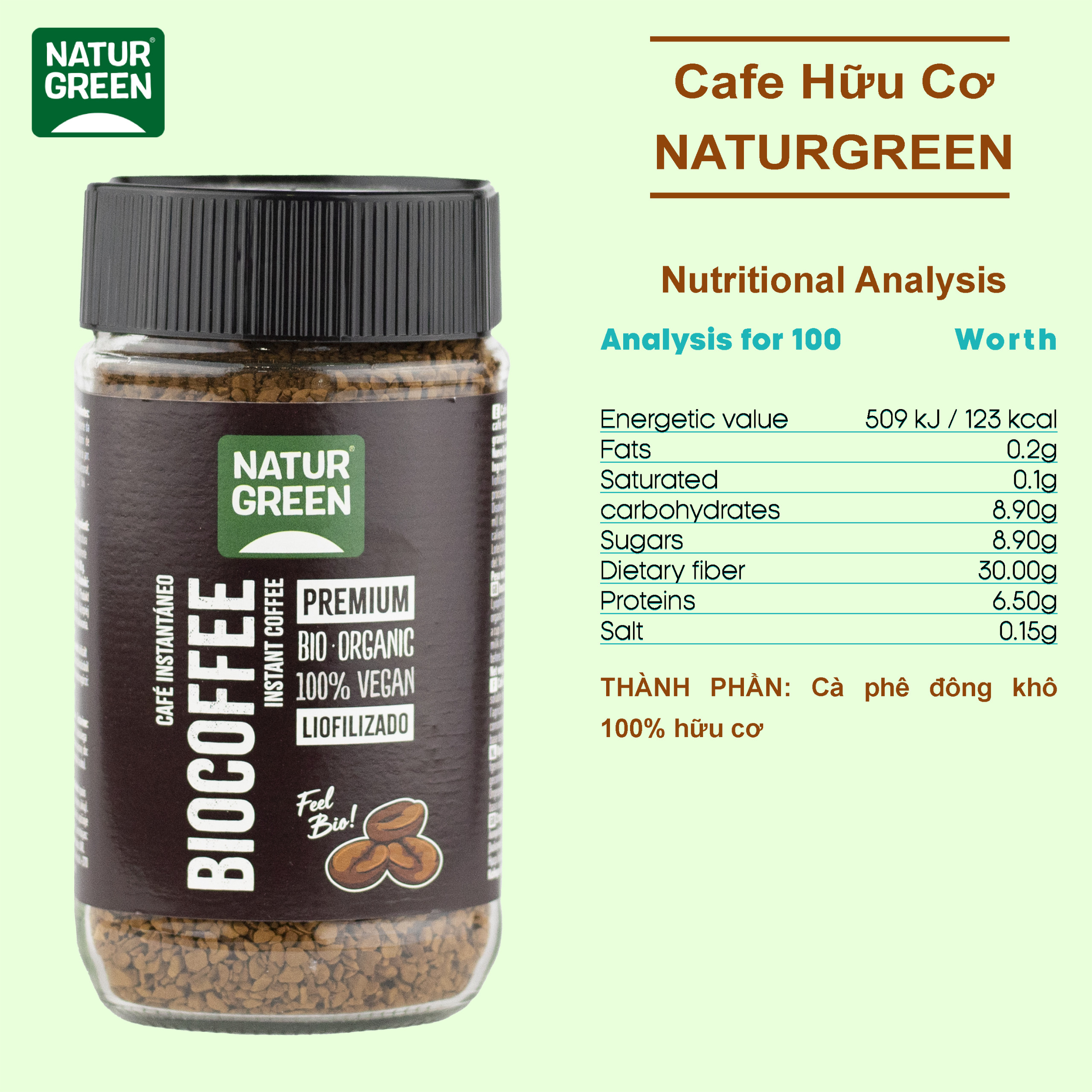 Cafe Hữu Cơ NaturGreen (100g)