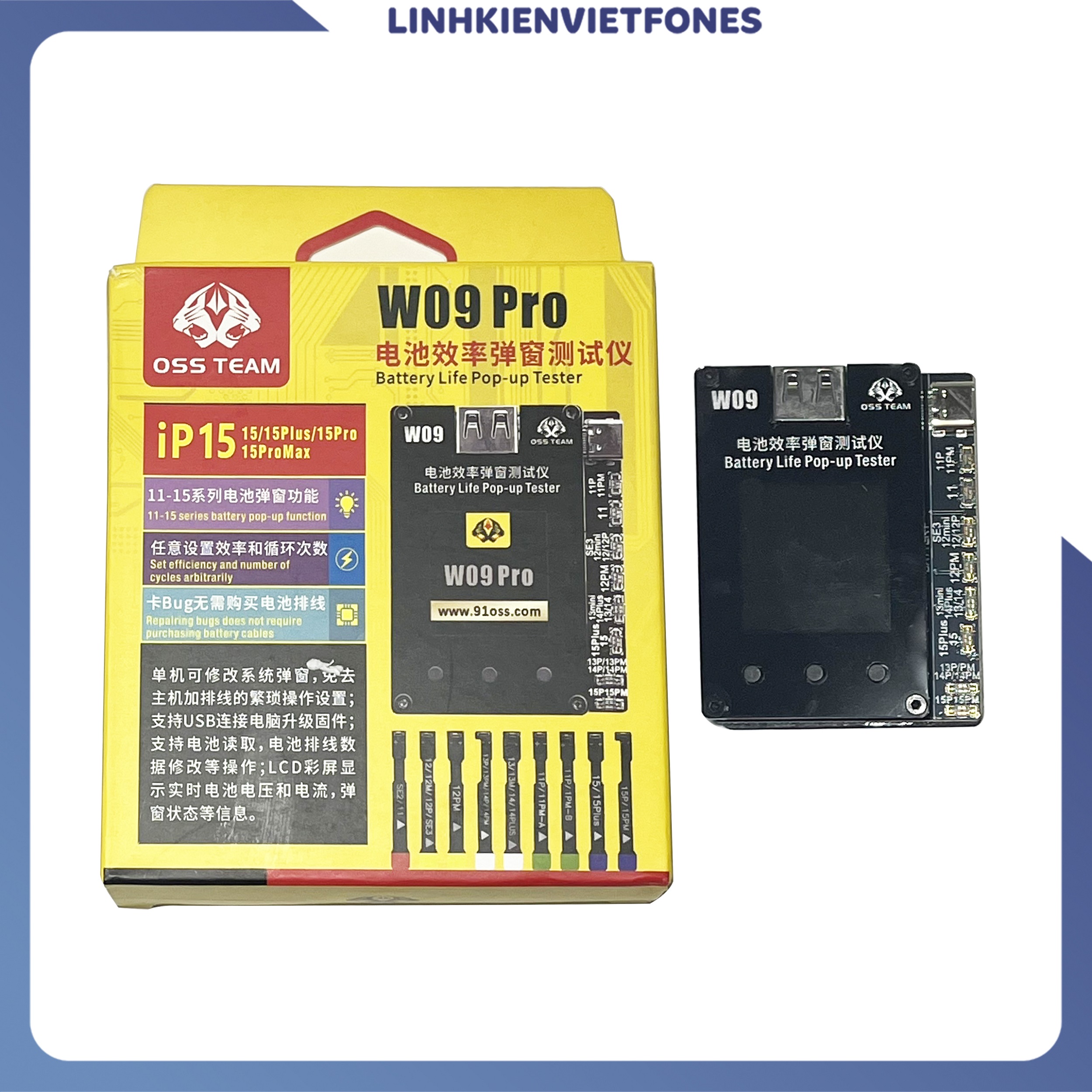 Box OSS W09 Pro fix phần trăm pin, box fix % pin.