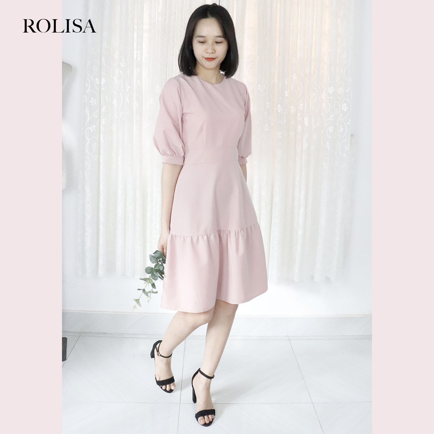 Đầm váy dự tiệc công sở dễ thương Rolisa RD004