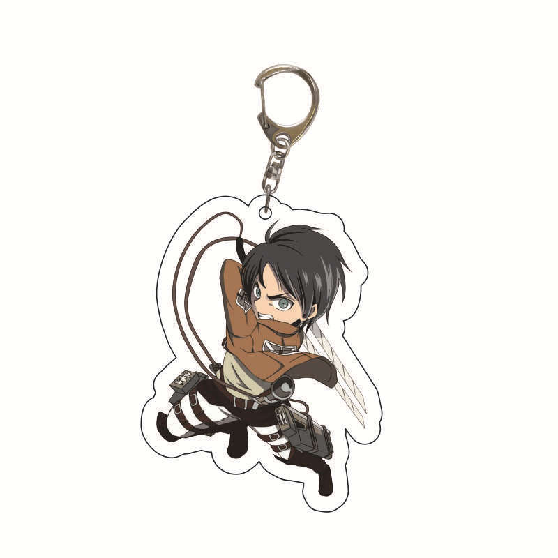[Mới] 1 Móc khóa Attack on Titan mica nhân vật anime