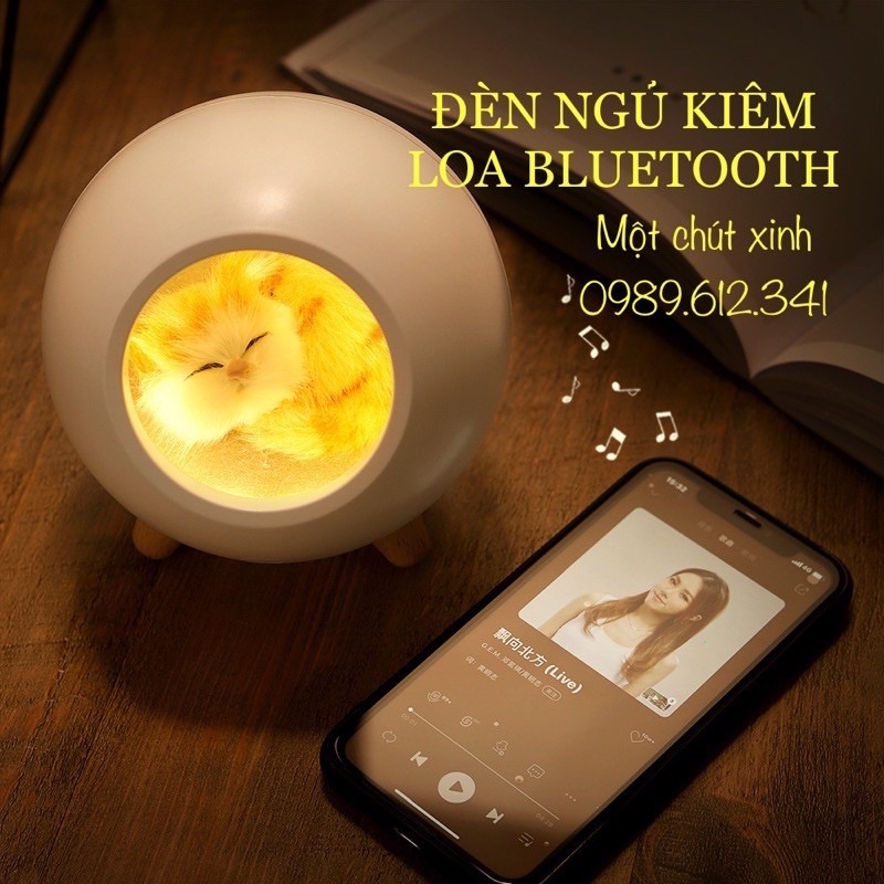 🍀Freeship-ảnh thật❤️ Đèn ngủ mèo bông có loa bluetooth dễ thương hàng có sẵn