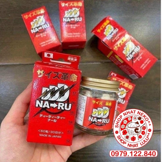 Hộp đựng 60 viên Naru tăng kích thước nam giới nội địa Nhật bản