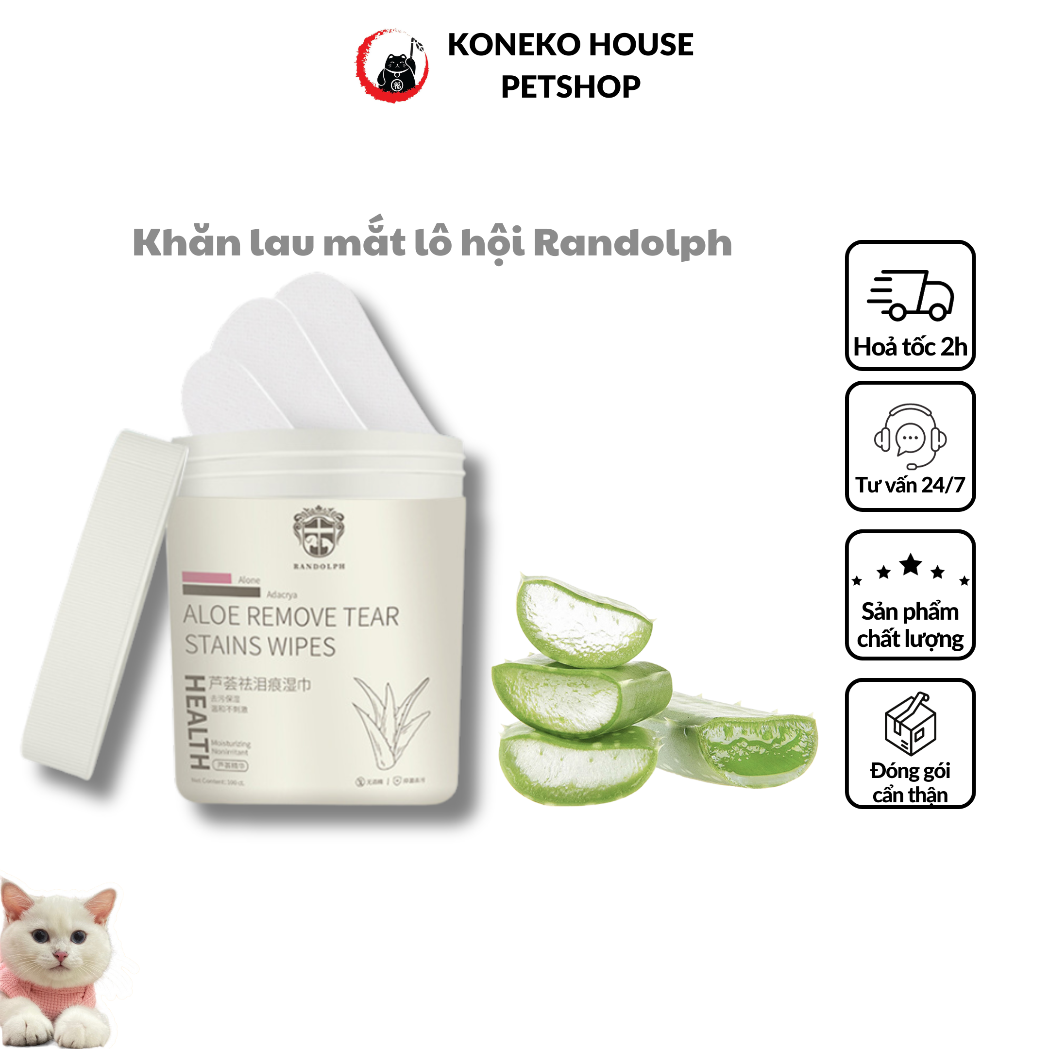 Chăm sóc thú cưng - Khăn vệ sinh mắt thú cưng