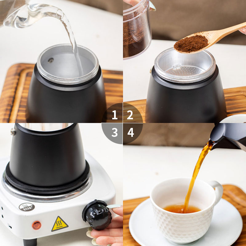 Bình pha cà phê 300ml Moka Pot Ấm pha cà phê moka Chất lượng cao Coffee kettle