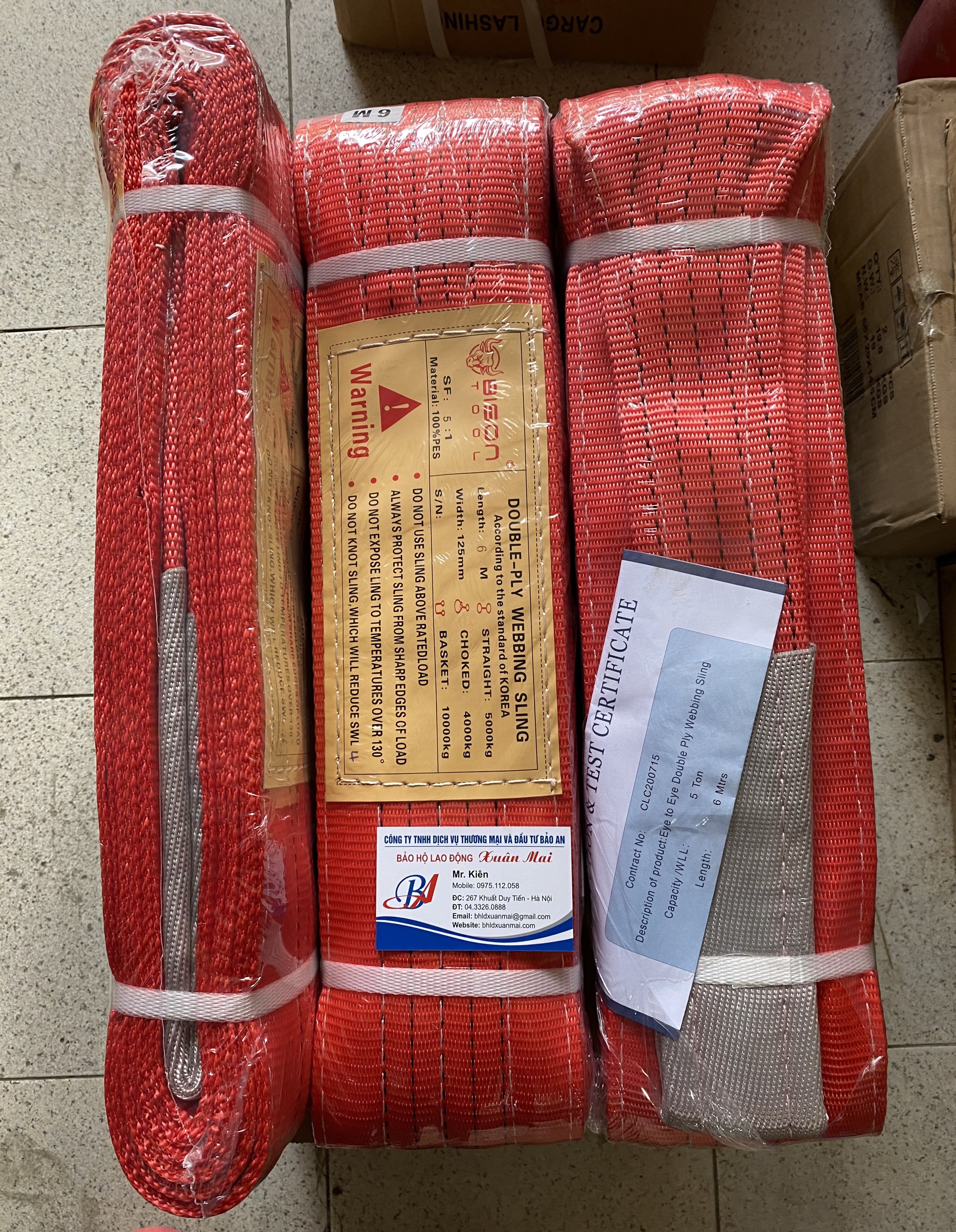 DÂY CÁP VẢI CẨU HÀNG LOẠI 5 TẤN DÀI 8M